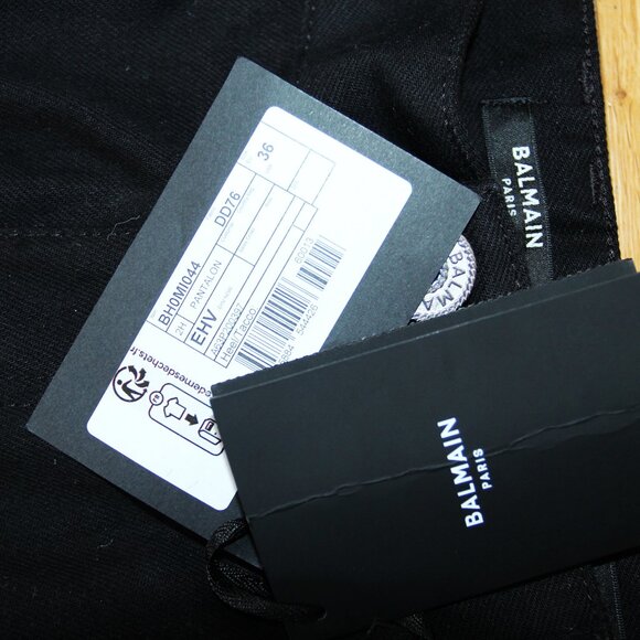 BNWT AW23 BALMAIN STRAIGHT LEG RHINESTONES JEANS 36 - Picture 8 of 14